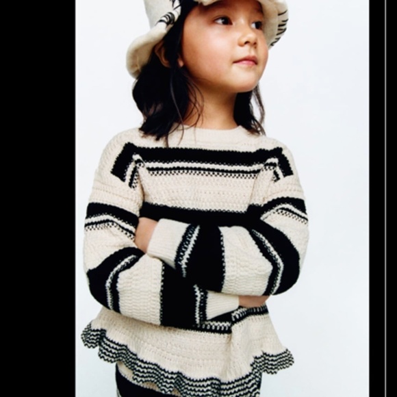 Zara Other - RUFFLED KNIT SWEATER
